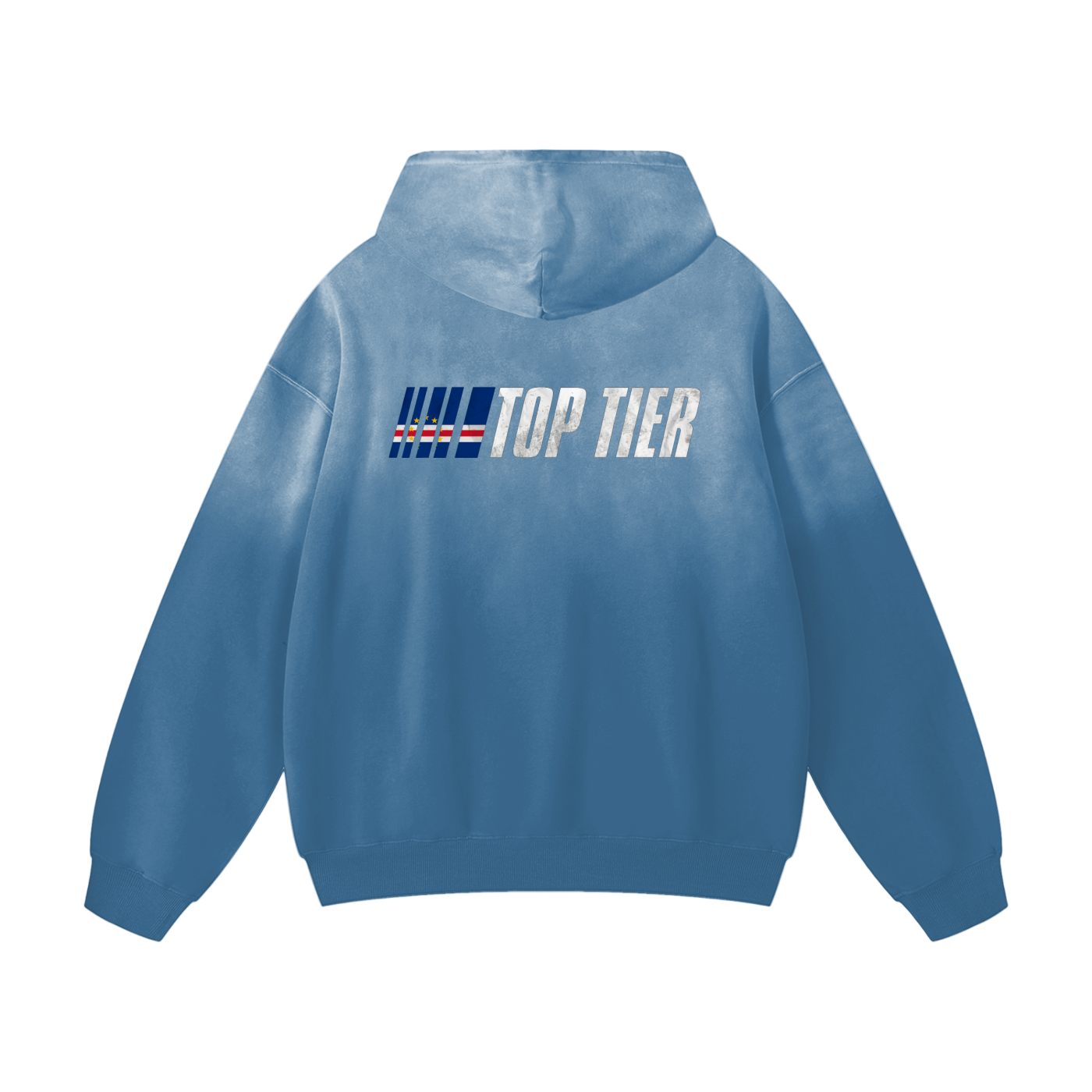 Cape Verdean Flag Sunfaded Heavyweight Hoodie