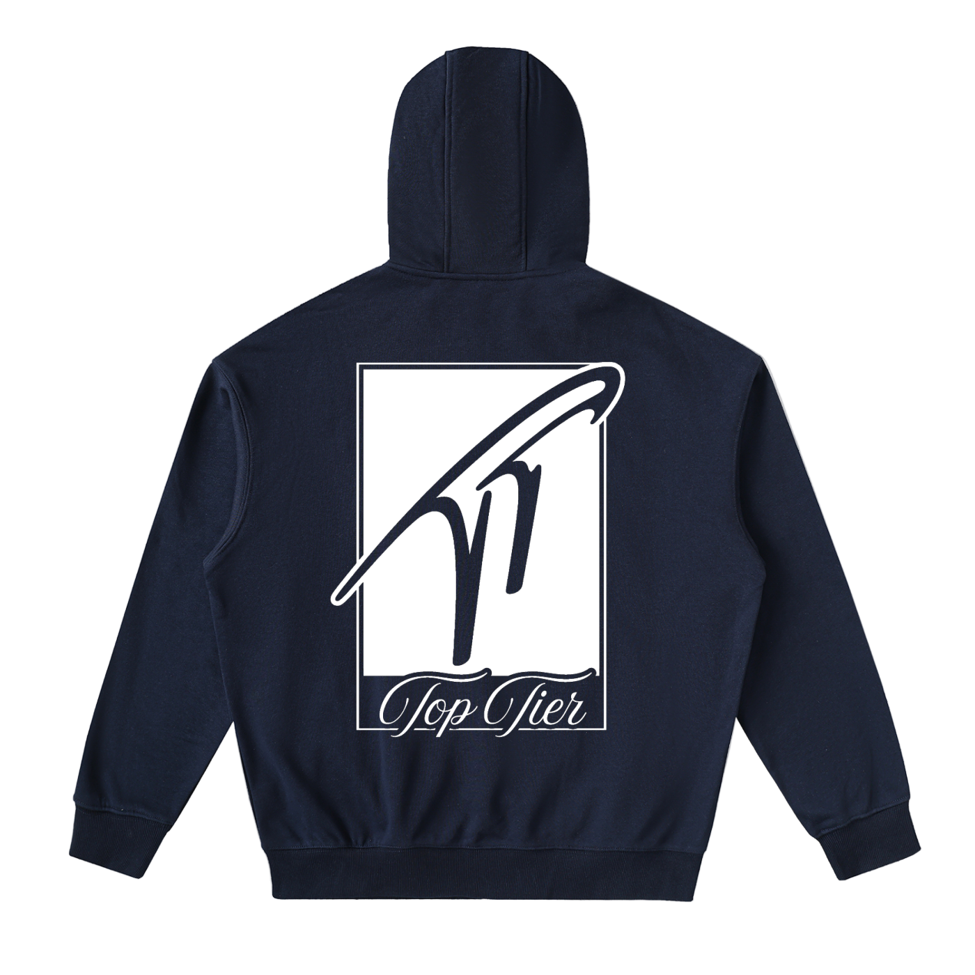 "TT" Drop-Shoulder Zip Up Hoodie