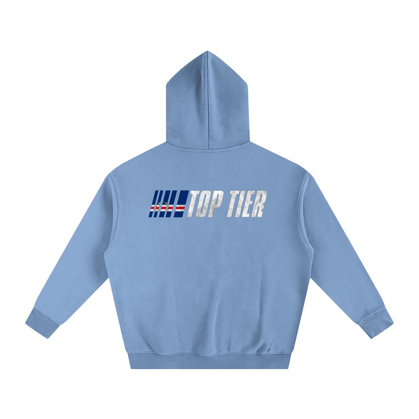 Cape Verdean Flag Oversize Solid-Color Hoodie