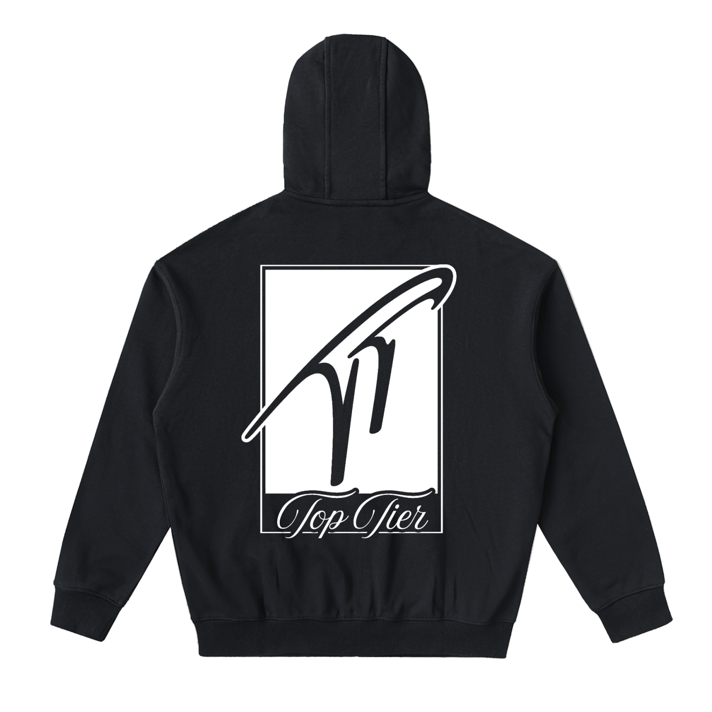 "TT" Drop-Shoulder Zip Up Hoodie