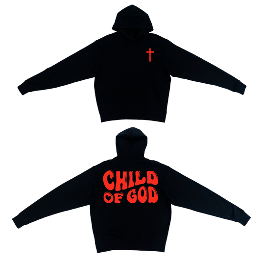 Sweat à capuche pour jeunes enfants de Dieu (noir)