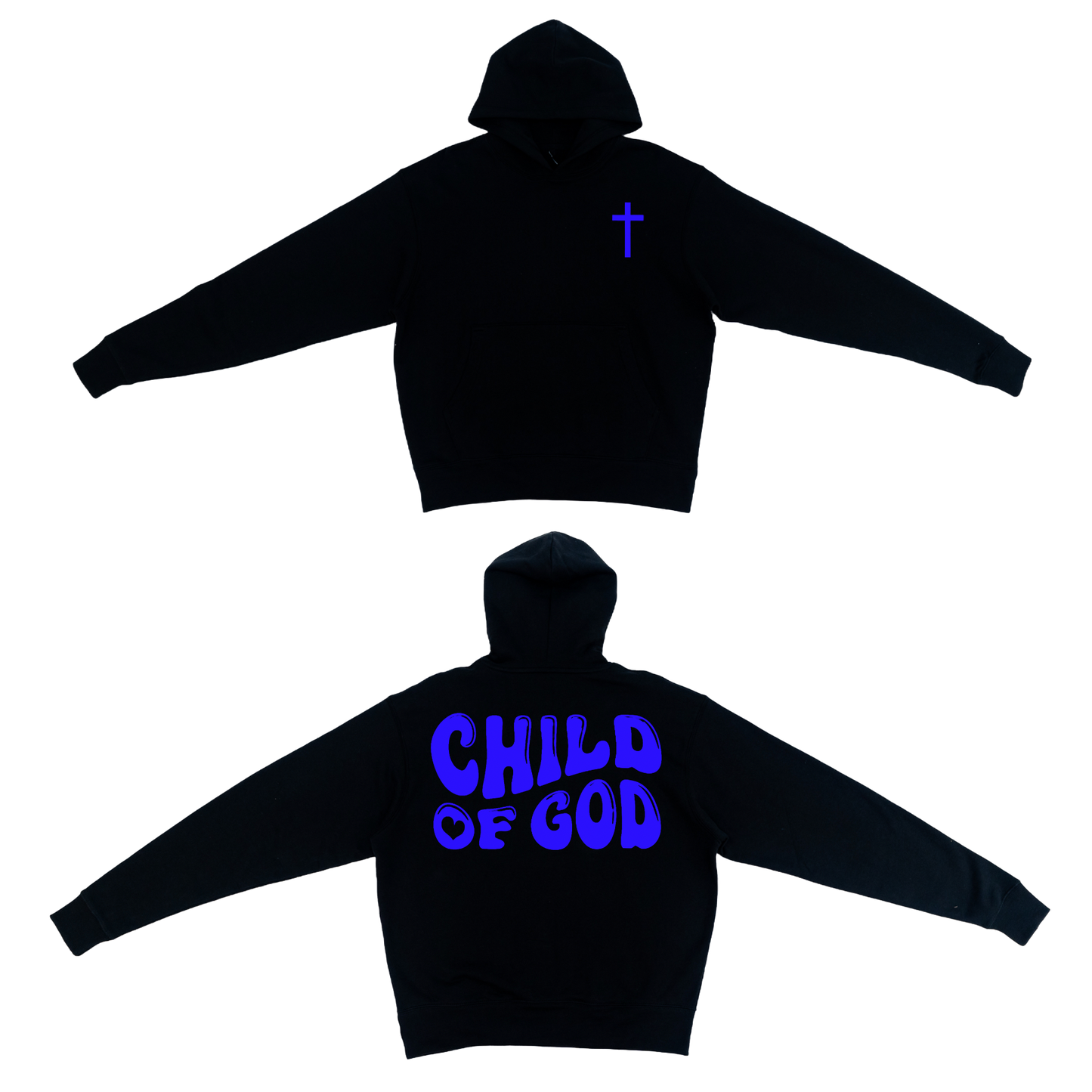 Sweat à capuche épais Enfant de Dieu (noir)
