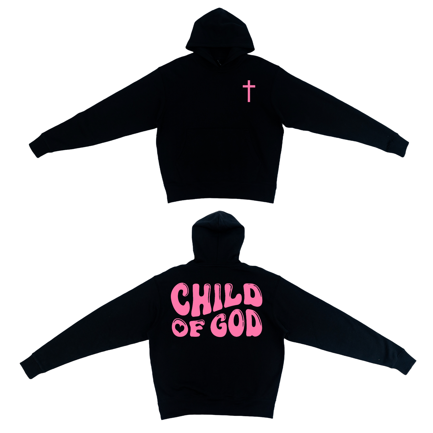 Sweat à capuche épais Enfant de Dieu (noir)
