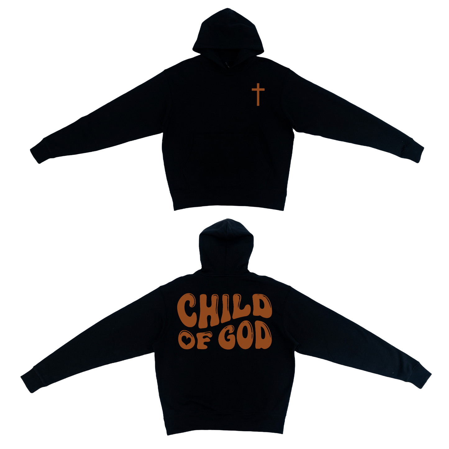 Sweat à capuche épais Enfant de Dieu (noir)