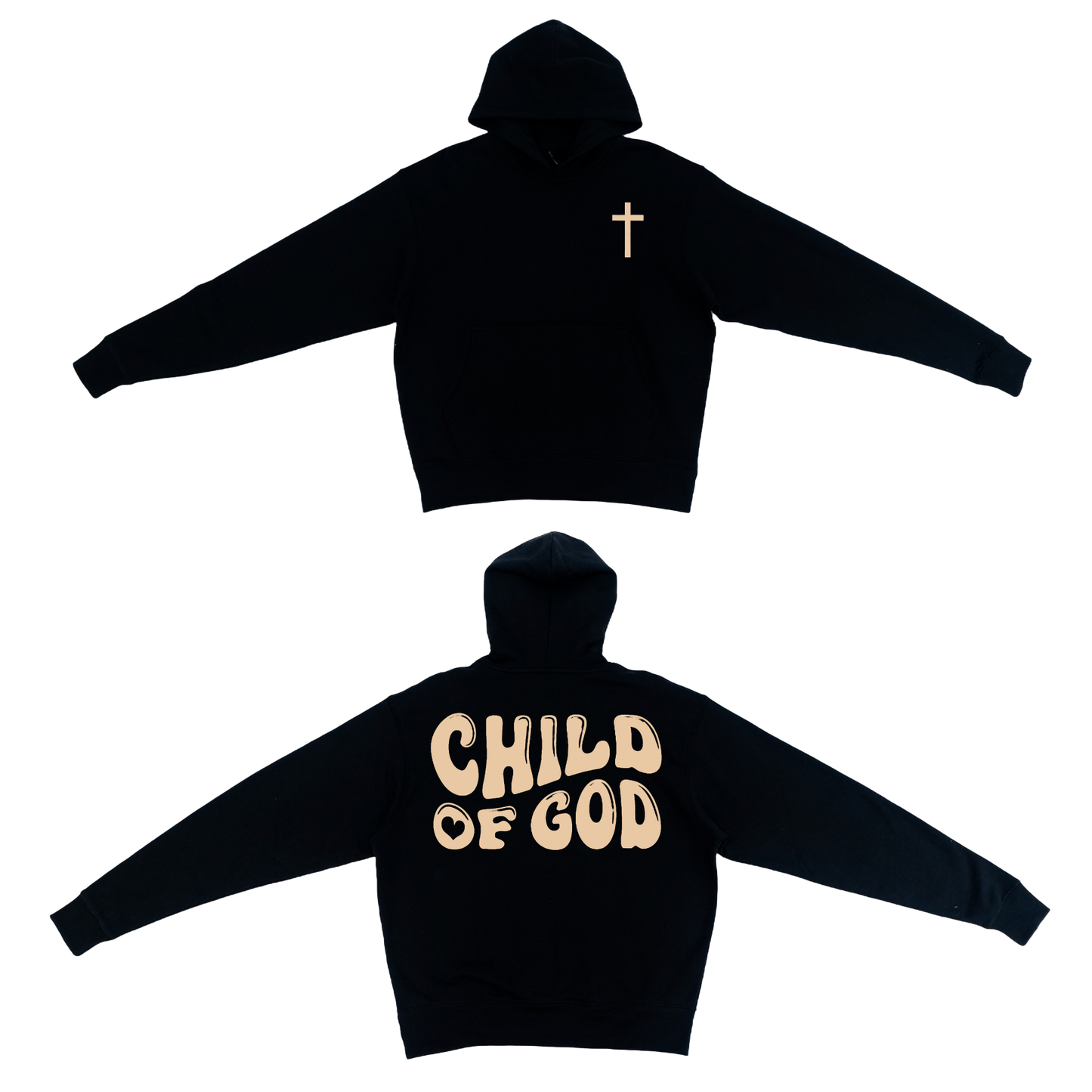 Sweat à capuche épais Enfant de Dieu (noir)