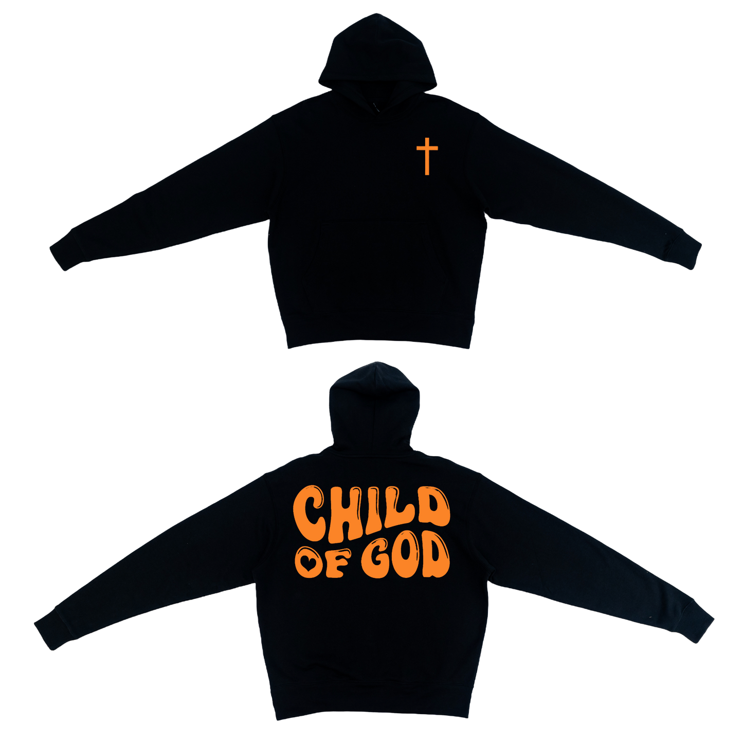 Sweat à capuche épais Enfant de Dieu (noir)