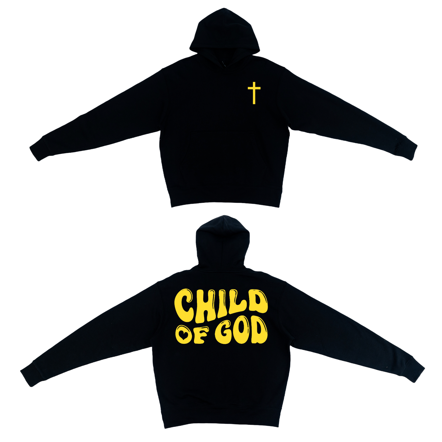 Sweat à capuche épais Enfant de Dieu (noir)