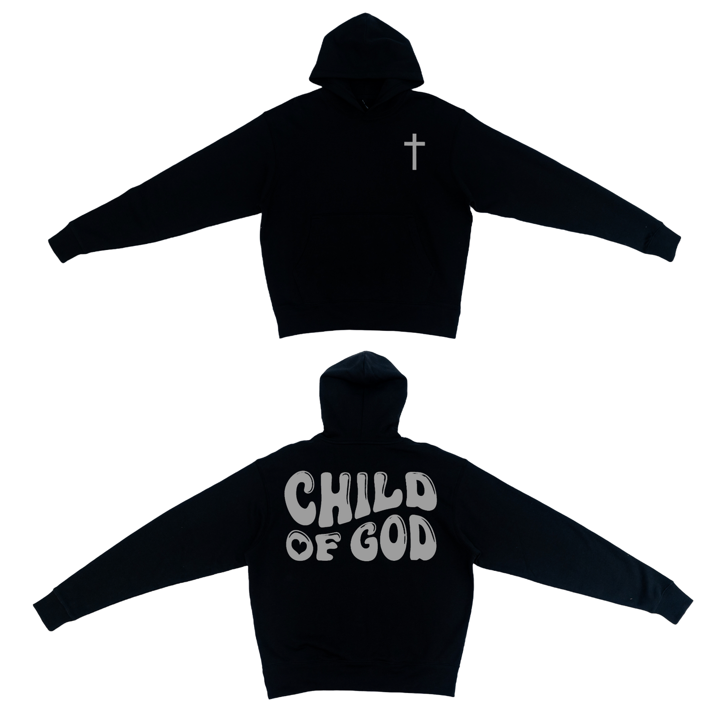Sweat à capuche épais Enfant de Dieu (noir)