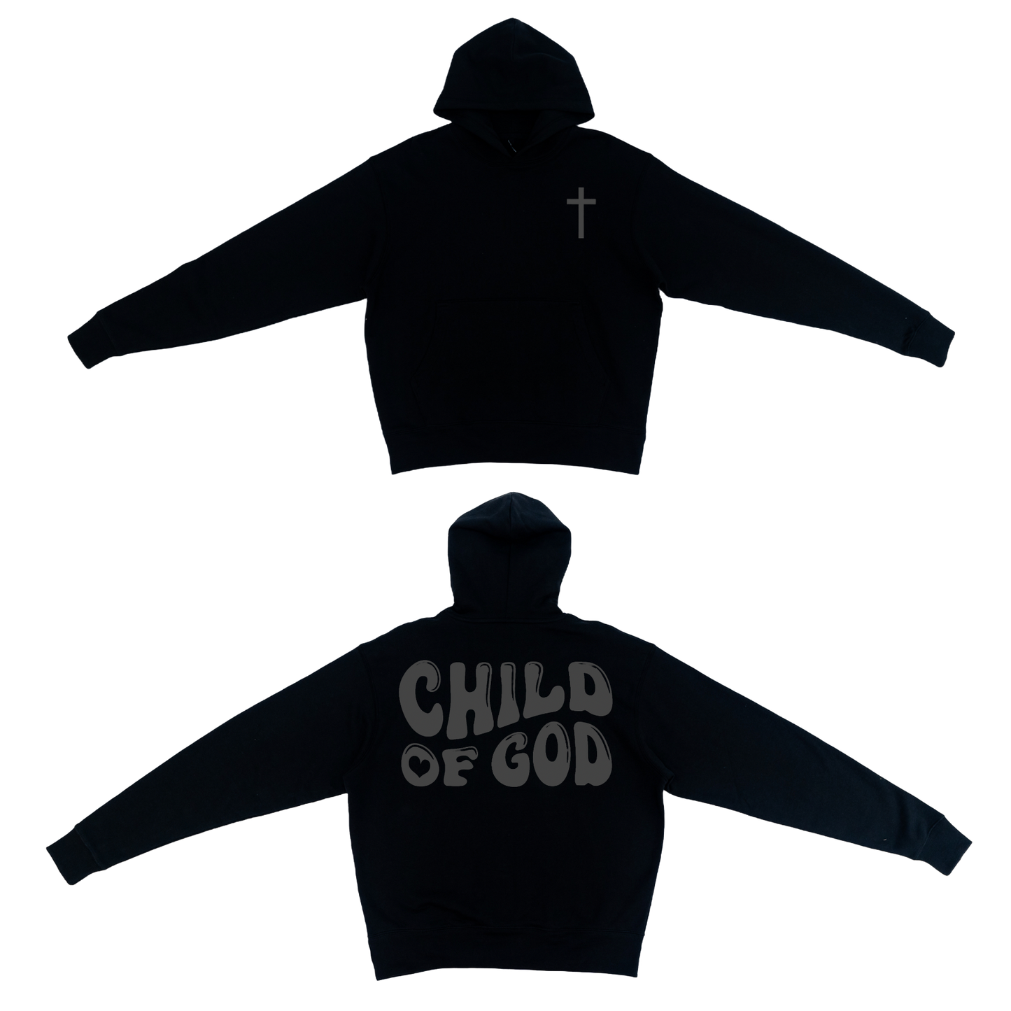 Sweat à capuche épais Enfant de Dieu (noir)