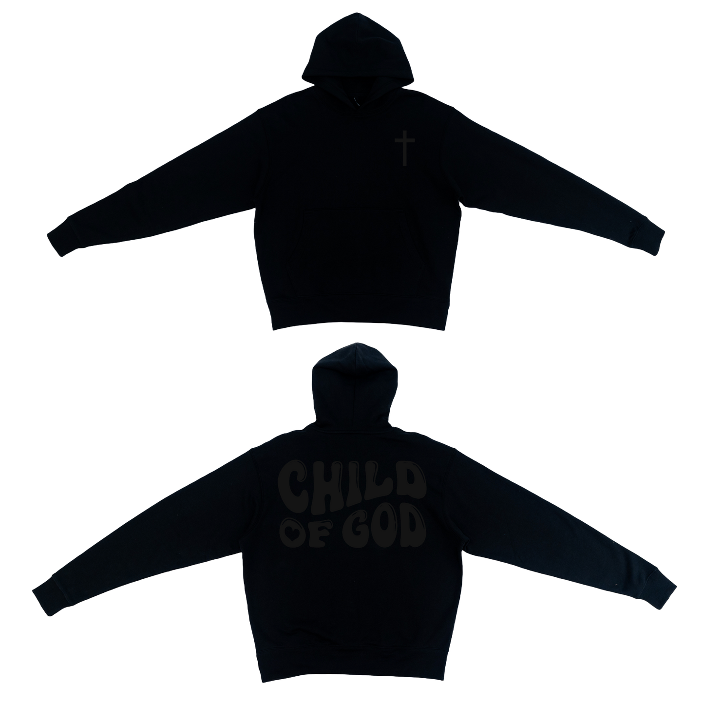 Sweat à capuche épais Enfant de Dieu (noir)