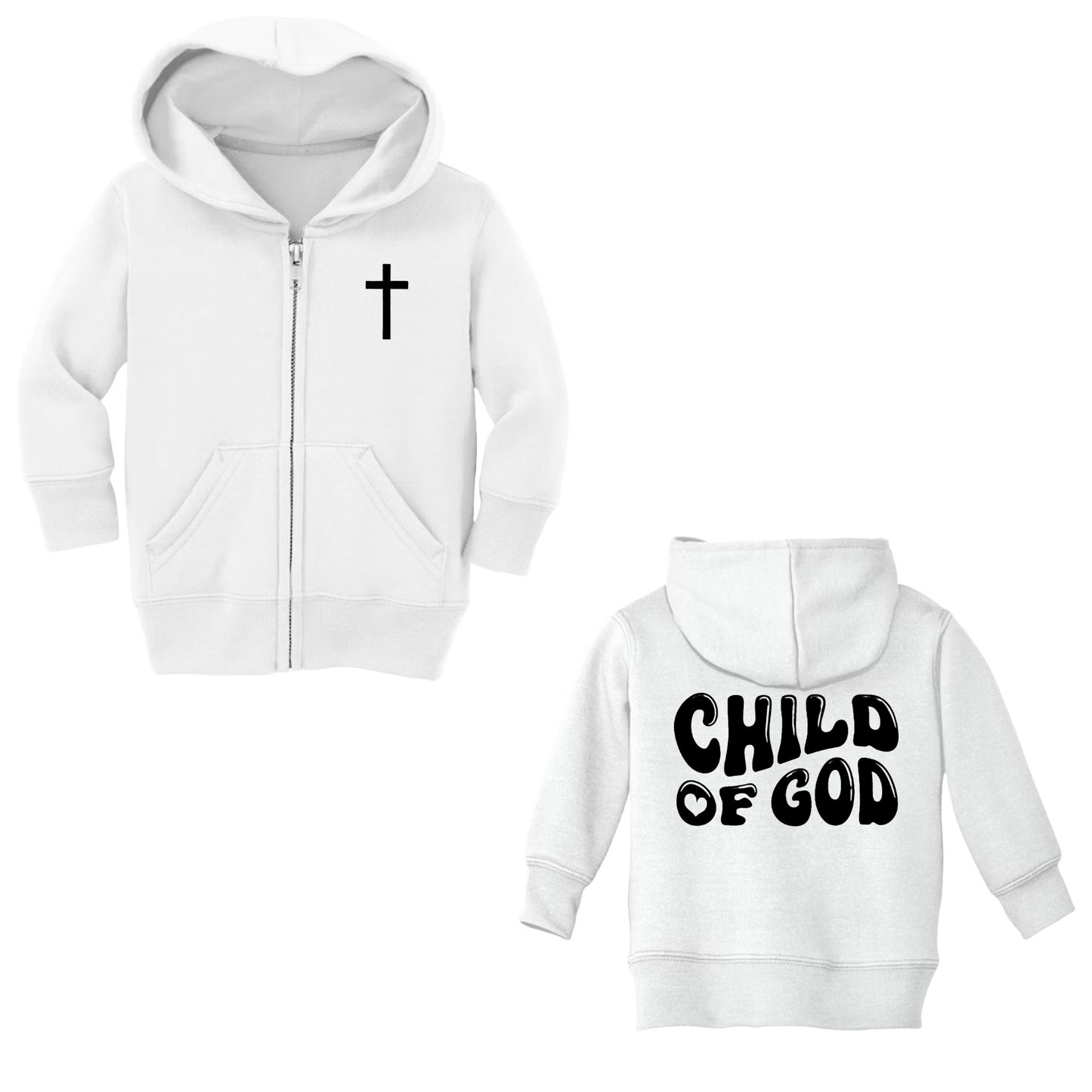Sweat à capuche zippé pour bébé Enfant de Dieu (couleur)