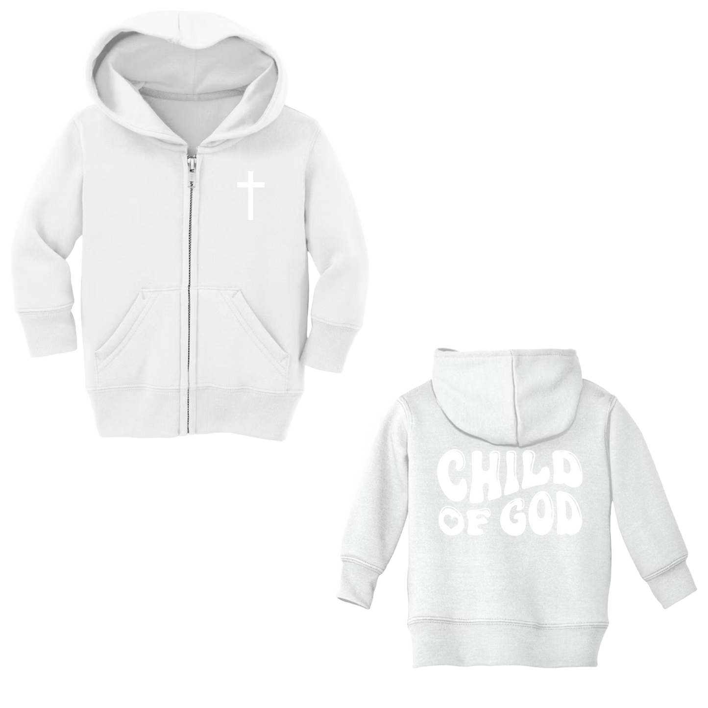 Sweat à capuche zippé pour bébé Enfant de Dieu (couleur)