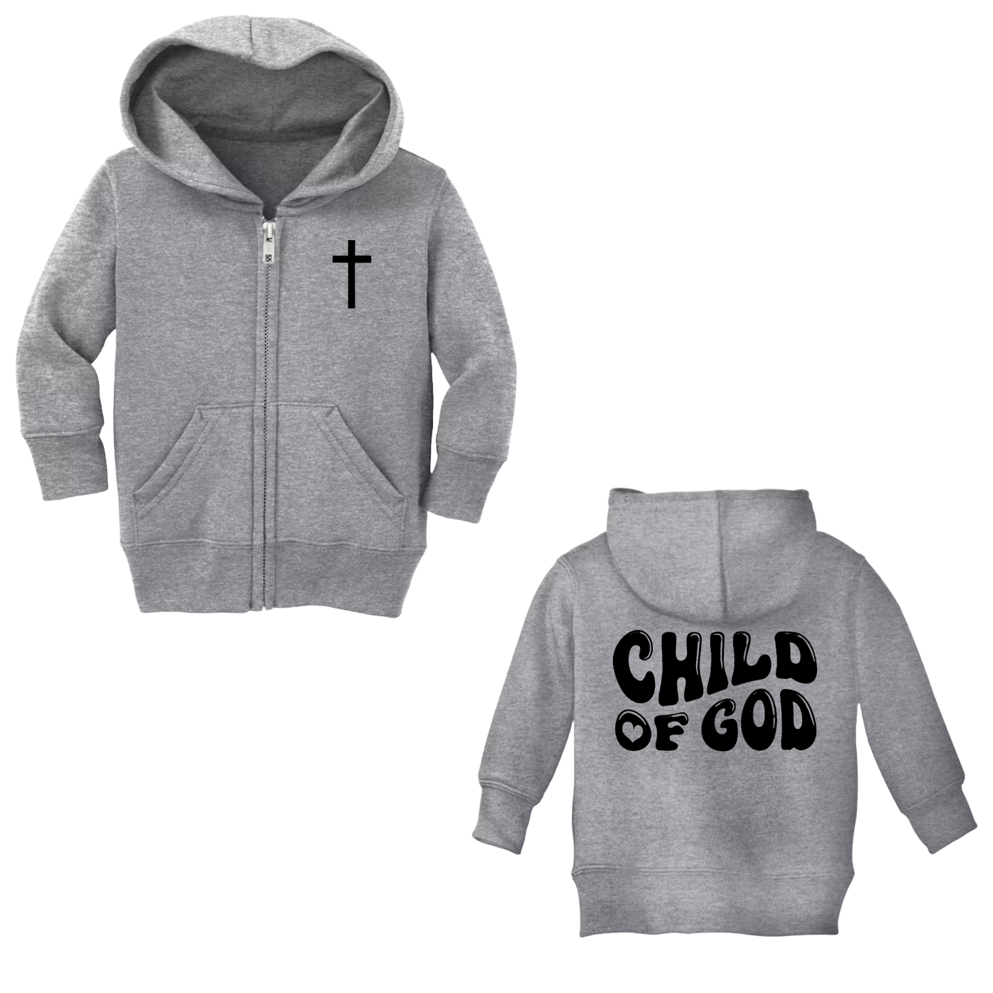 Sweat à capuche zippé pour bébé Enfant de Dieu (couleur)