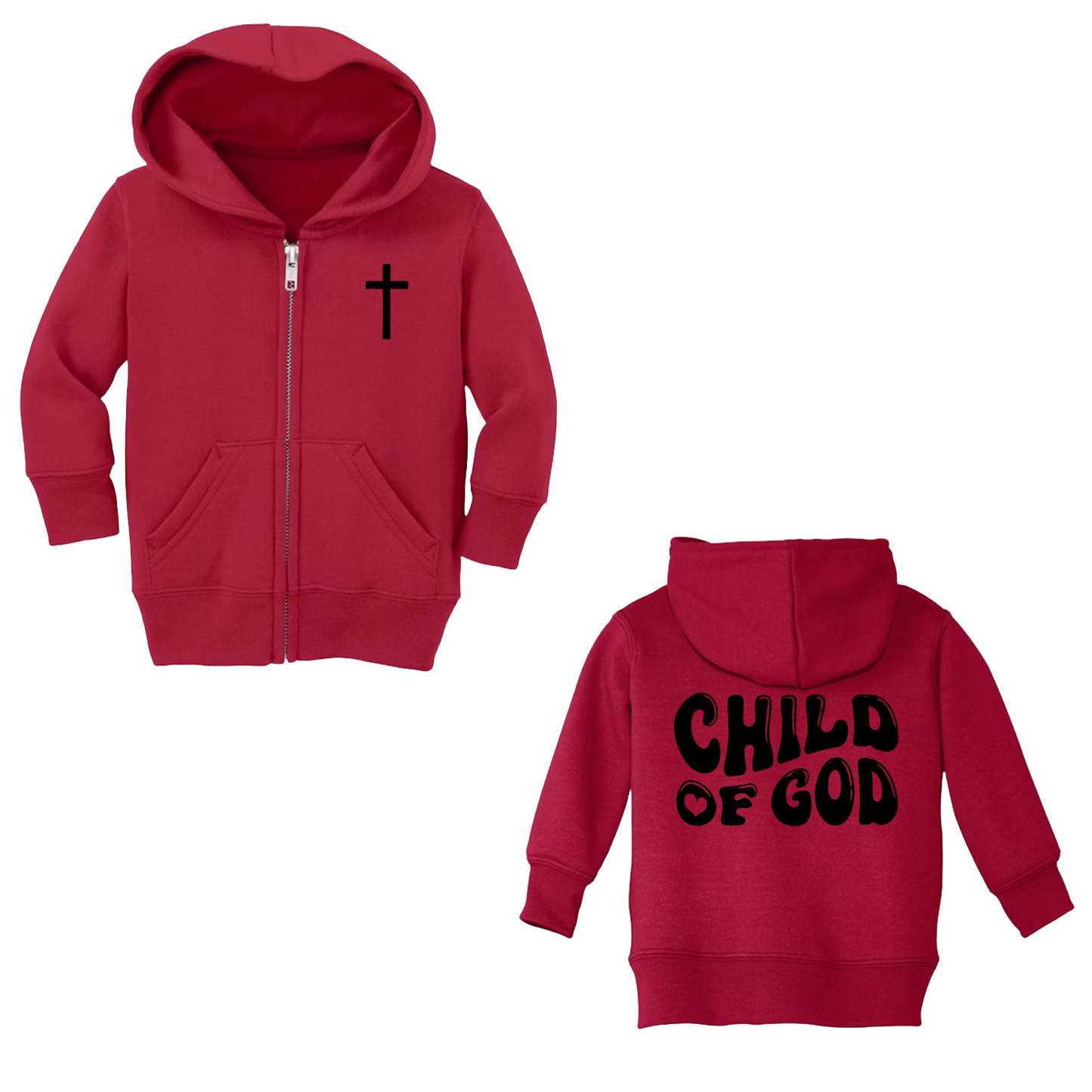 Sweat à capuche zippé pour bébé Enfant de Dieu (couleur)