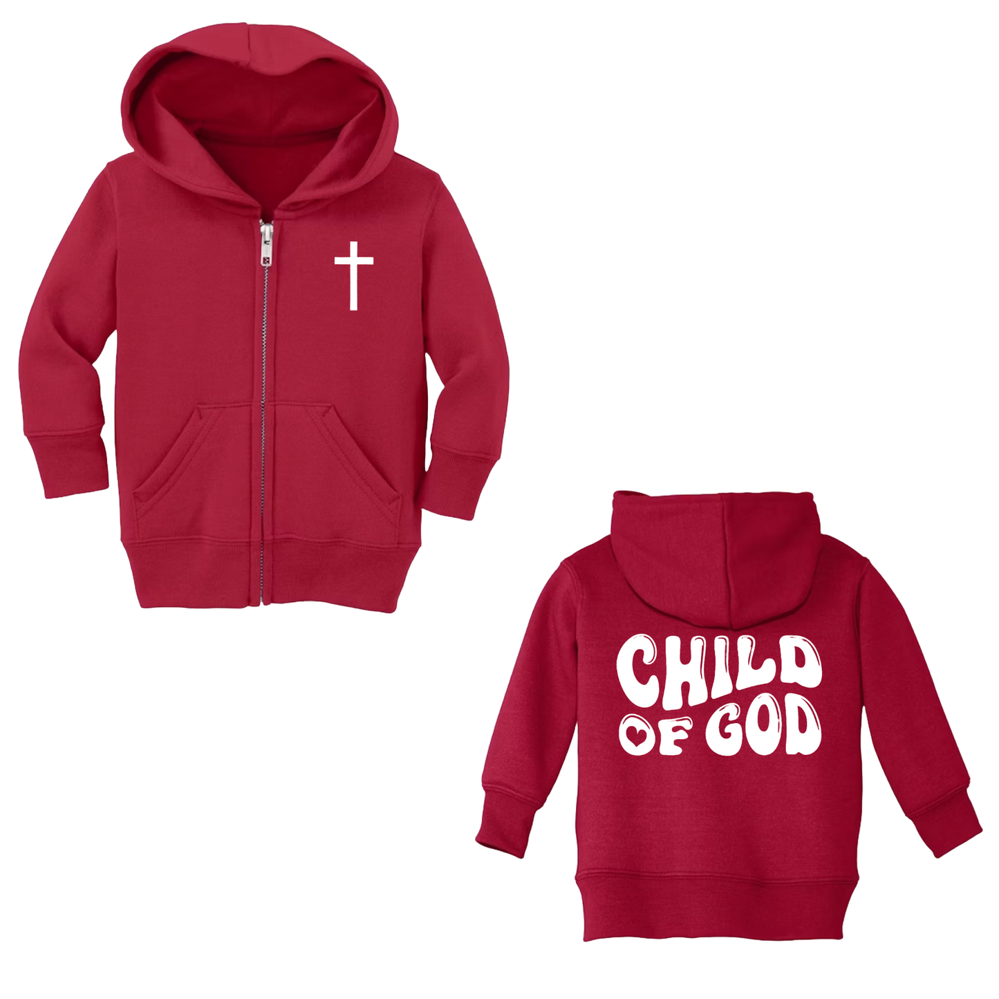 Sweat à capuche zippé pour bébé Enfant de Dieu (couleur)