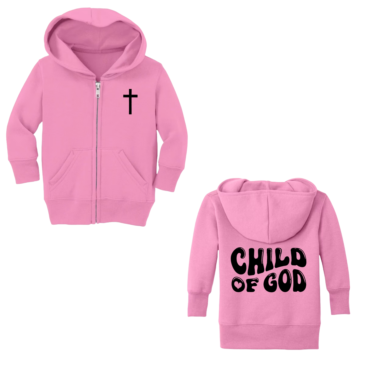 Sweat à capuche zippé pour bébé Enfant de Dieu (couleur)