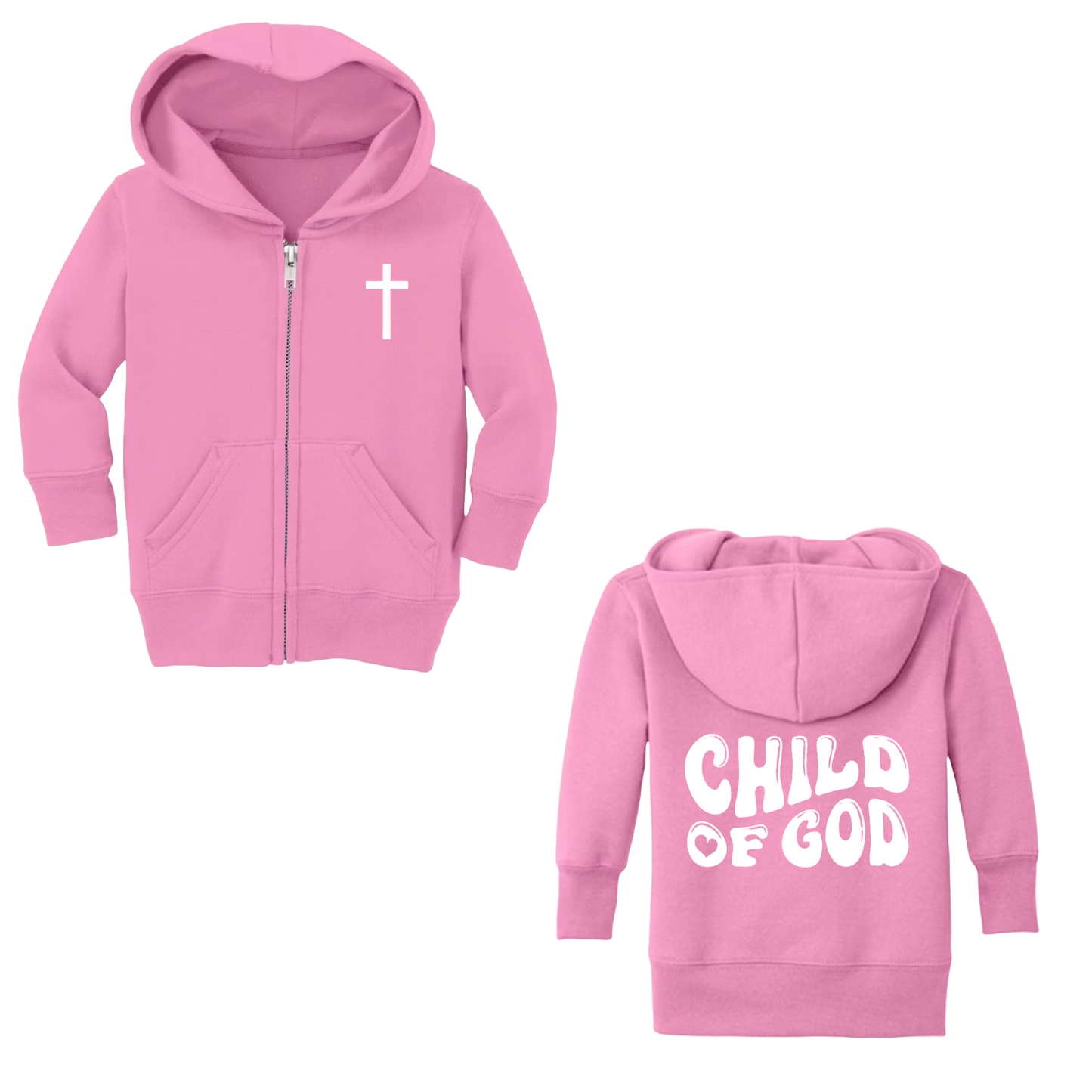 Sweat à capuche zippé pour bébé Enfant de Dieu (couleur)