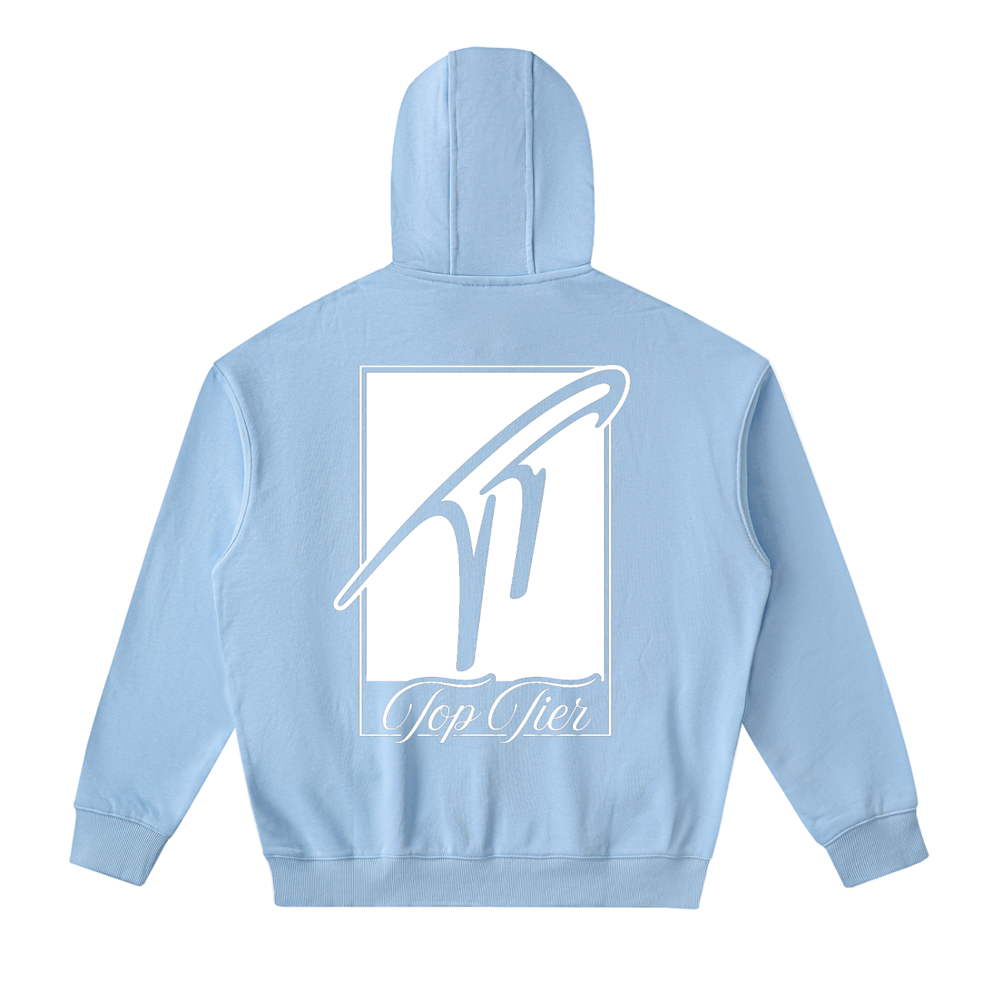 "TT" Drop-Shoulder Zip Up Hoodie