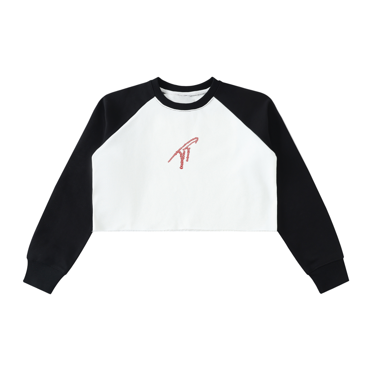"TT" Kisses Women's Raglan Crop Sweatshirt