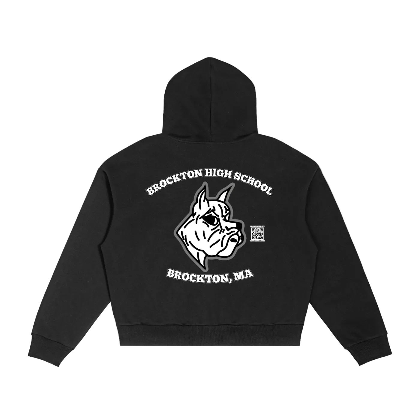 Sweat à capuche zippé à carreaux officiel Brockton High