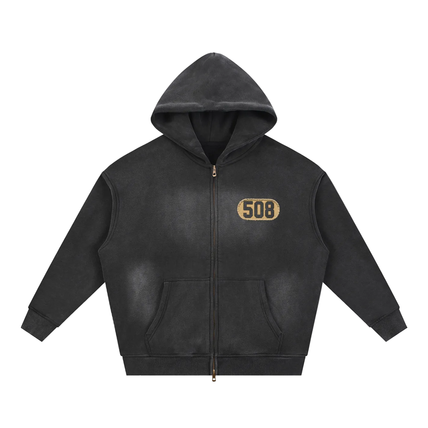 508 Sunfade Zipper Boxy Hoodie