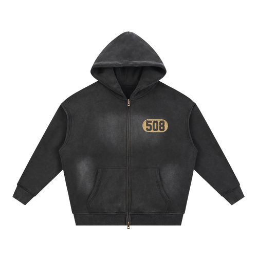 508 Sunfade Boxy Zip-Up Hoodie