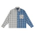 Oversized Plaid Long Duo-Tone Sleeve Shirt