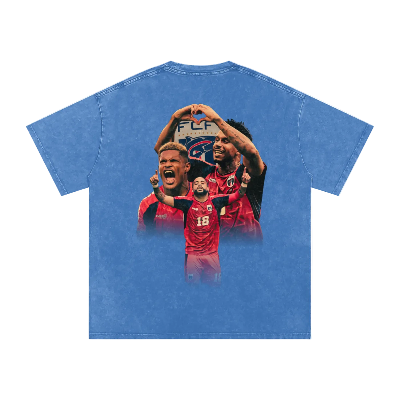 Cabo Verde Na Copa Red Washed Oversized T-Shirt