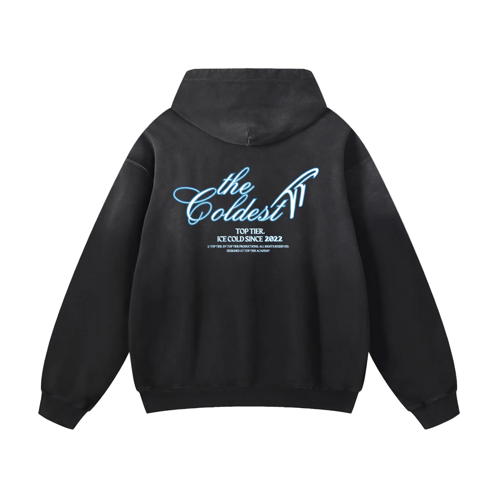 "The Coldest" Heavyweight Sunfade Oversized Hoodie