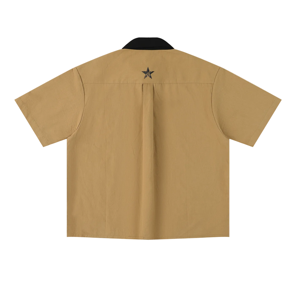 Top Tier Cursive Boxy Short Sleeve Polo
