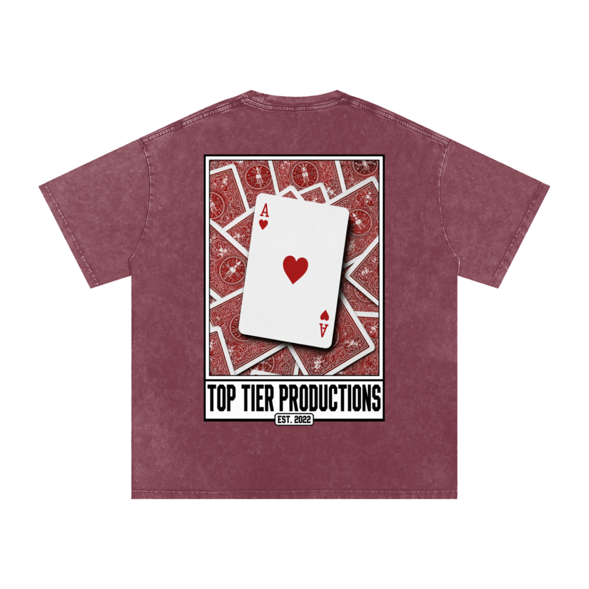 Top Tier Ace's Washed Oversized T-Shirt