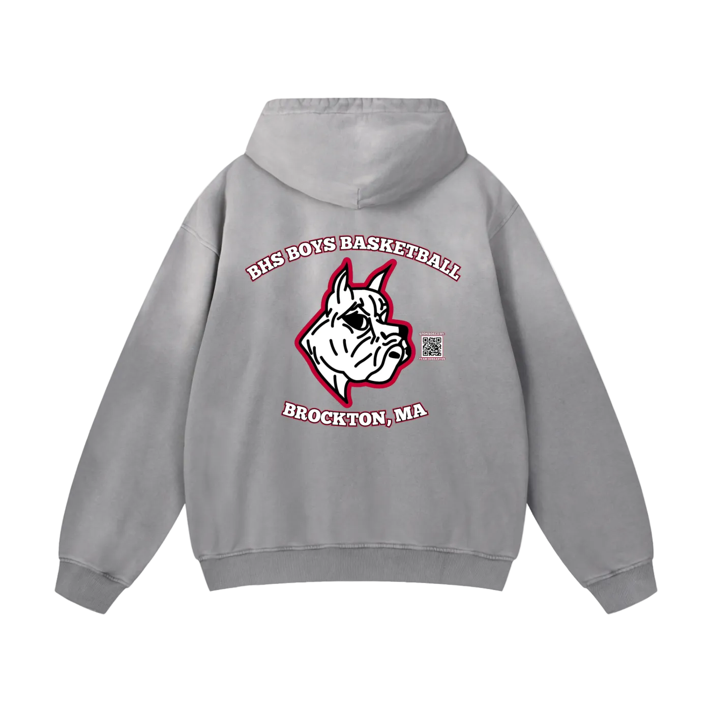 Sweat à capuche officiel Brockton High Boys Basketball Heavyweight Sunfade