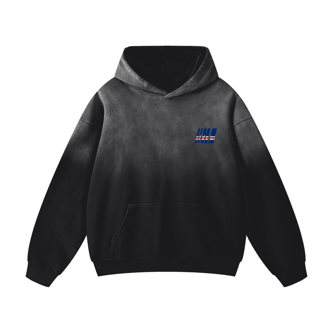 Cape Verdean Flag Sunfaded Heavyweight Hoodie