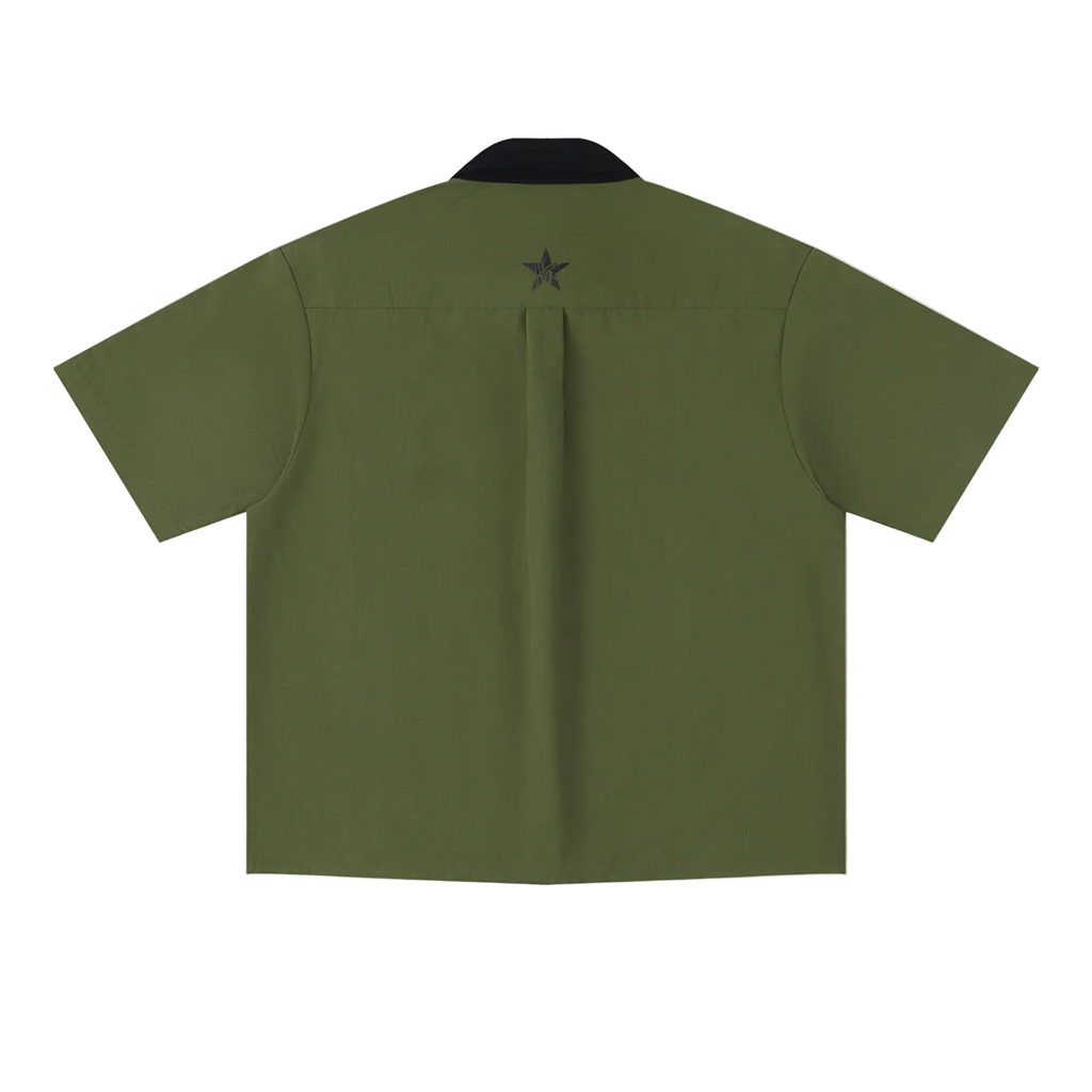 Top Tier Cursive Boxy Short Sleeve Polo