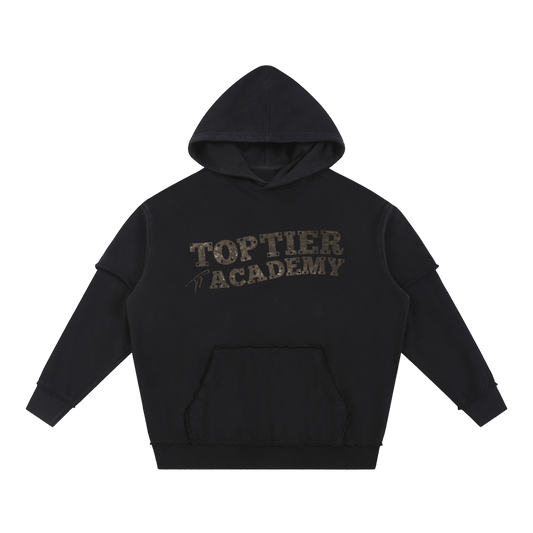 Metal Academy Black Double Layered Hoodie