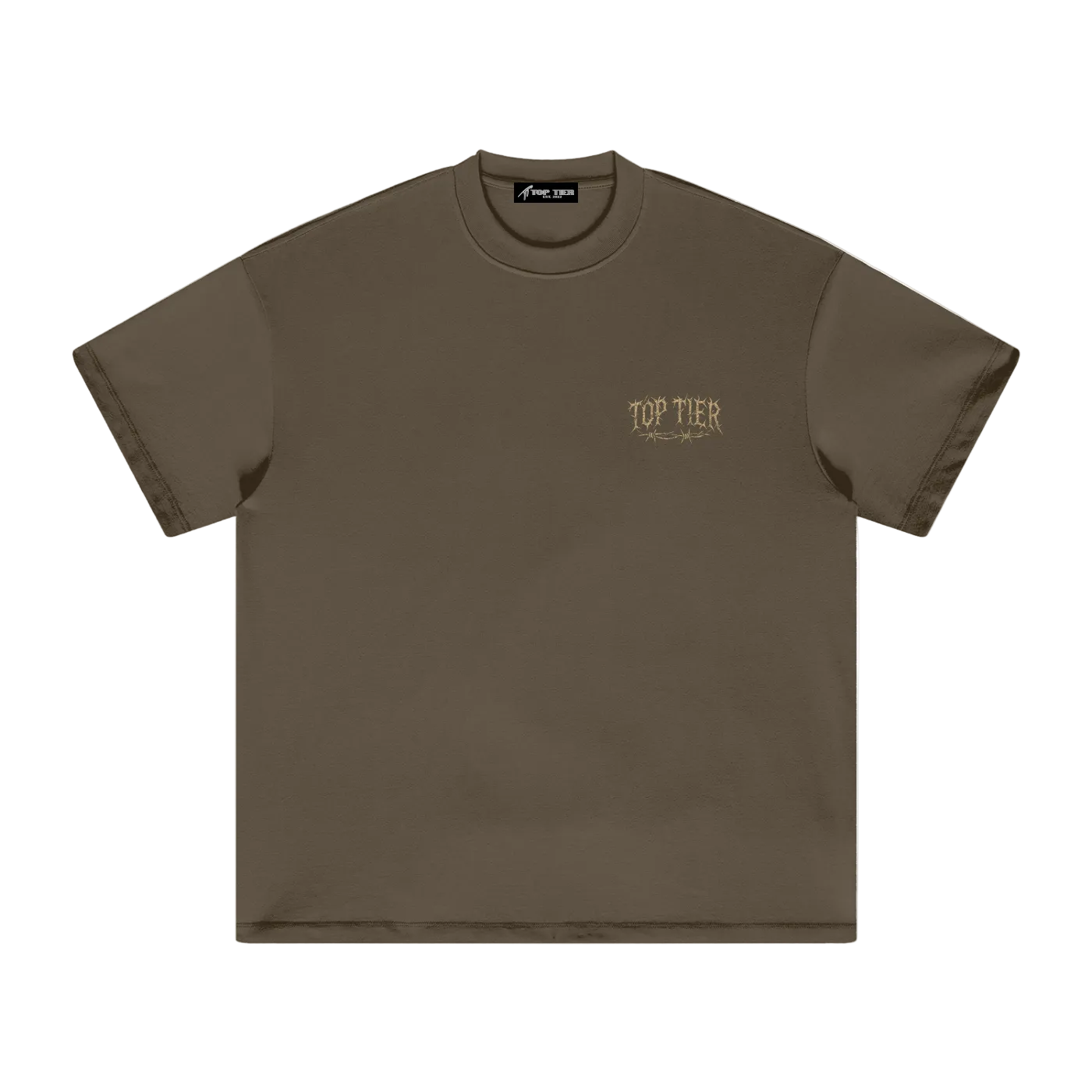 Top Tier Barbed Wire Heavyweight Earth Tone T-Shirt