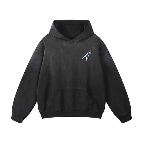 Sudadera extragrande con capucha descolorida de peso pesado "The Coldest"