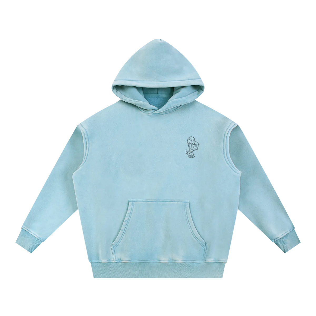 Cabo Verde World Cup 2026 Sketch Washed Oversized Hoodie