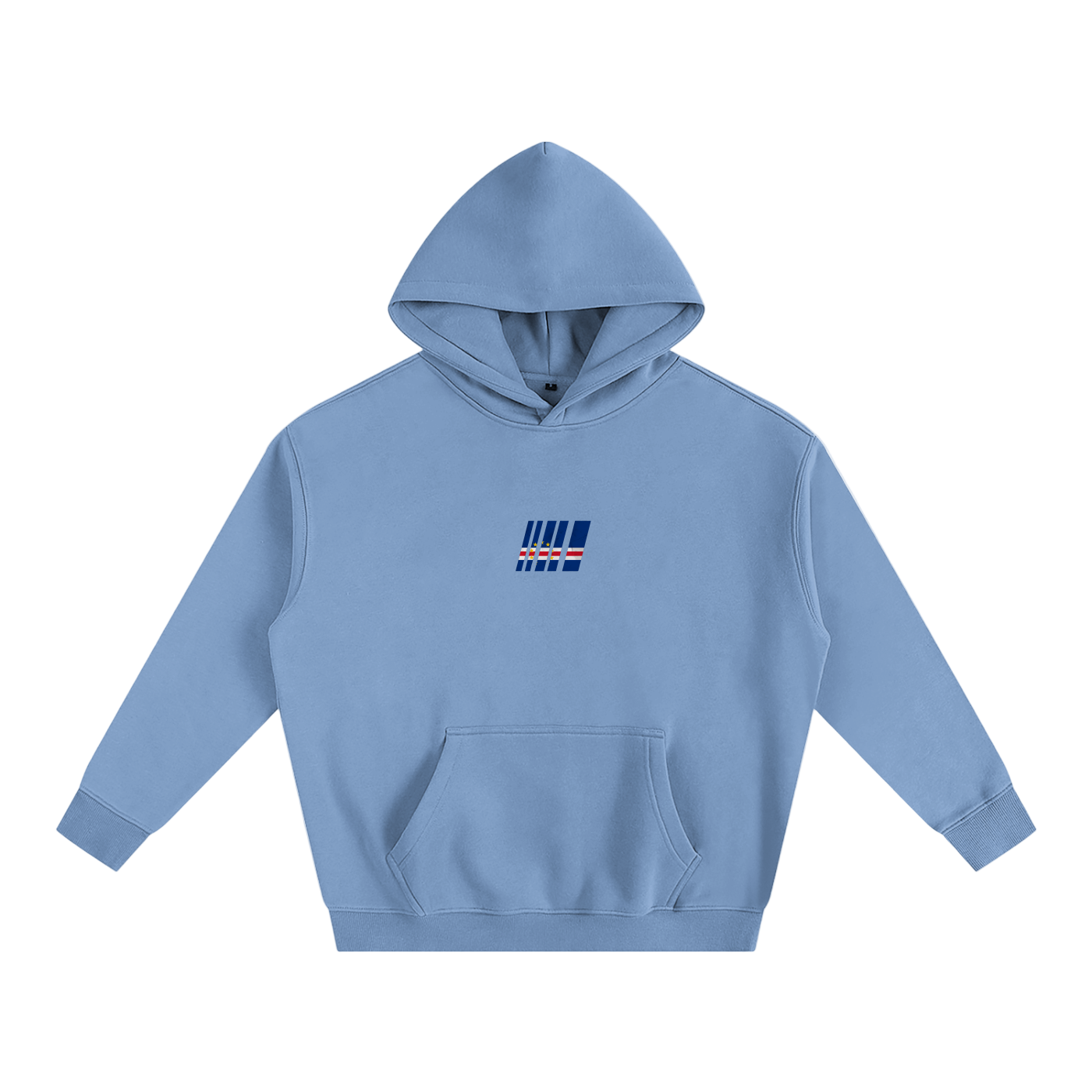 Cape Verdean Flag Oversize Solid-Color Hoodie