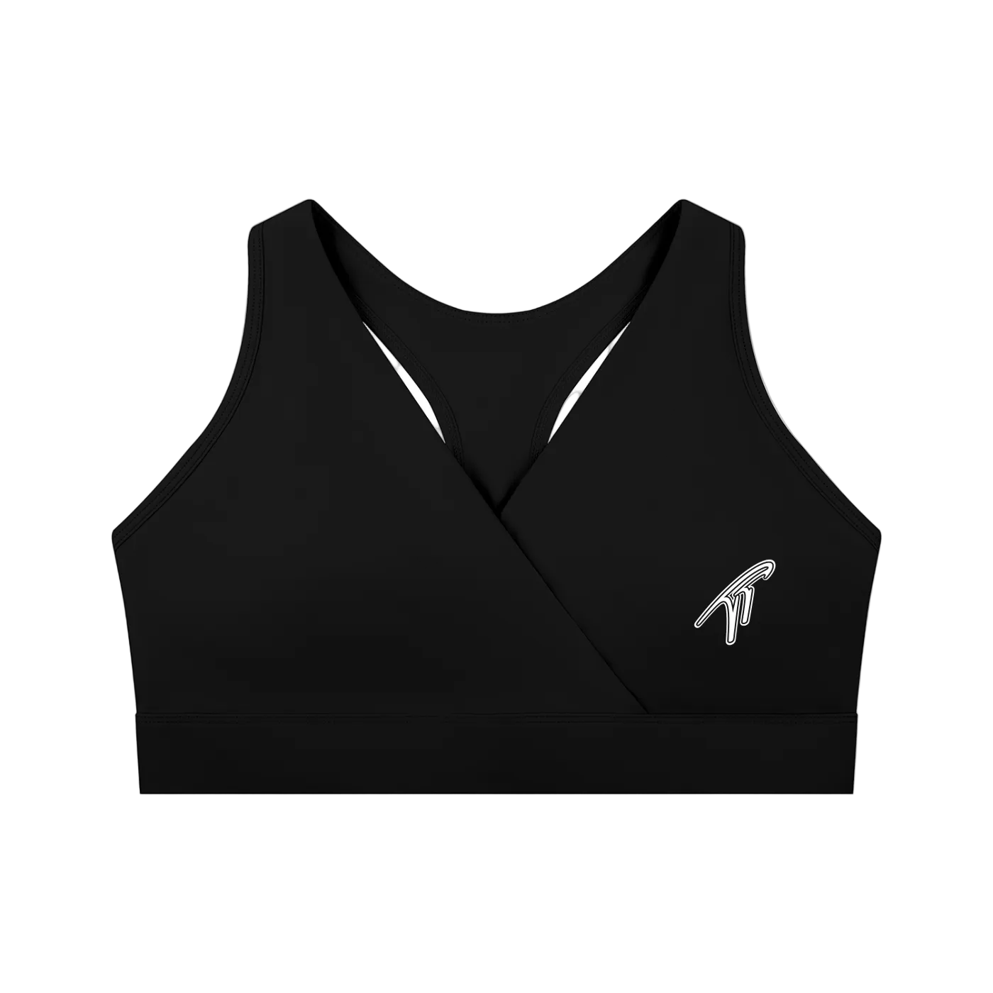 "TT" Women's Crossover V-Neck Sports Bra