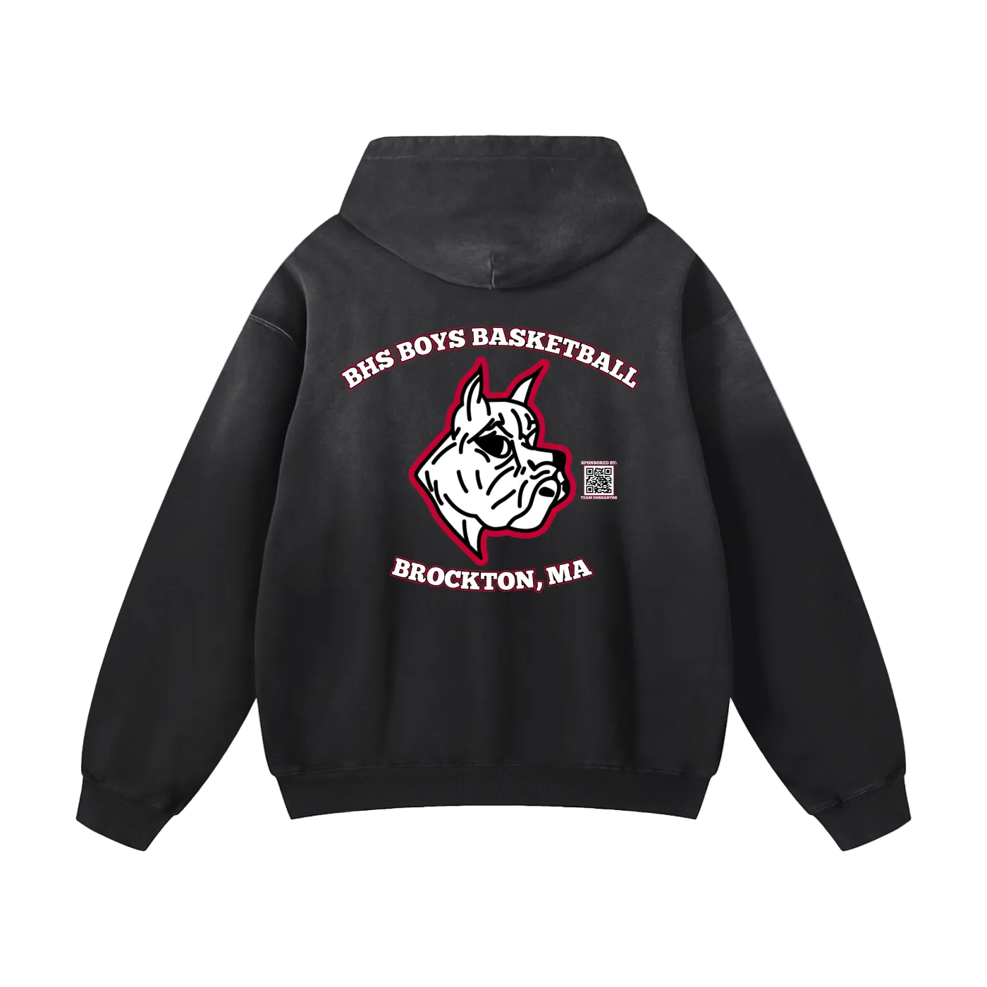 Sweat à capuche officiel Brockton High Boys Basketball Heavyweight Sunfade