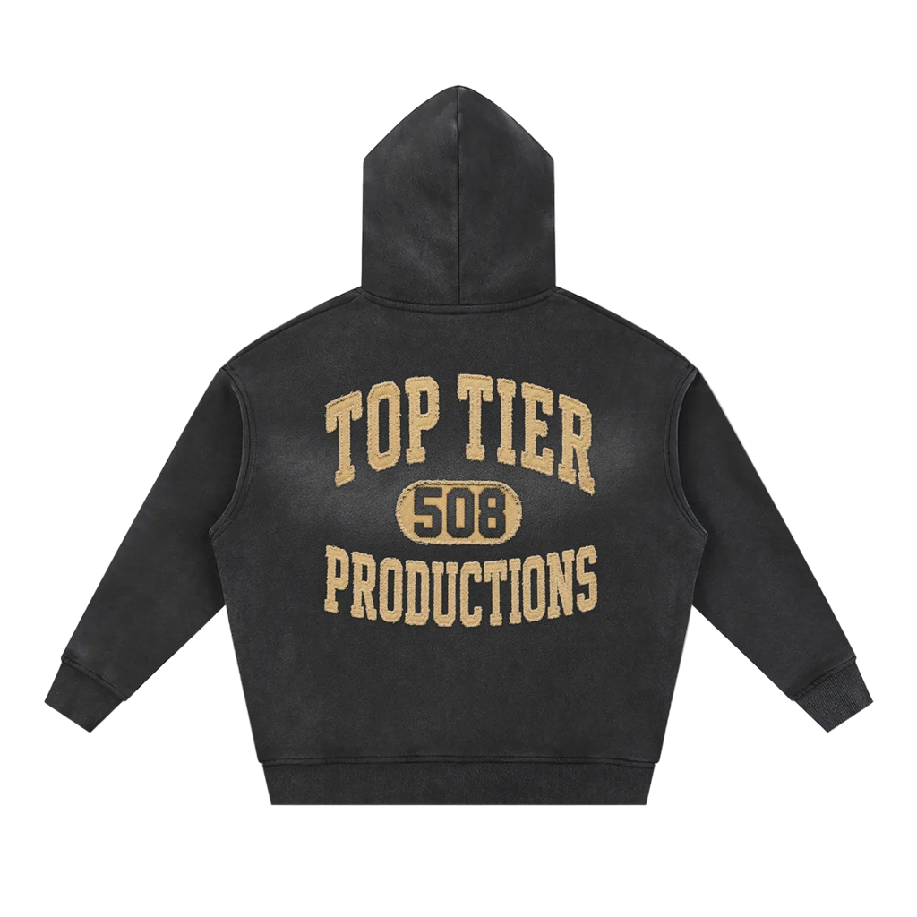 508 Sunfade Zipper Boxy Hoodie