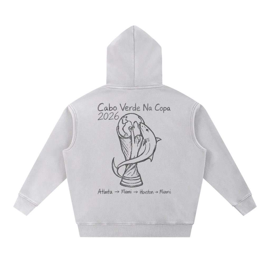 Cabo Verde World Cup 2026 Sketch Washed Oversized Hoodie
