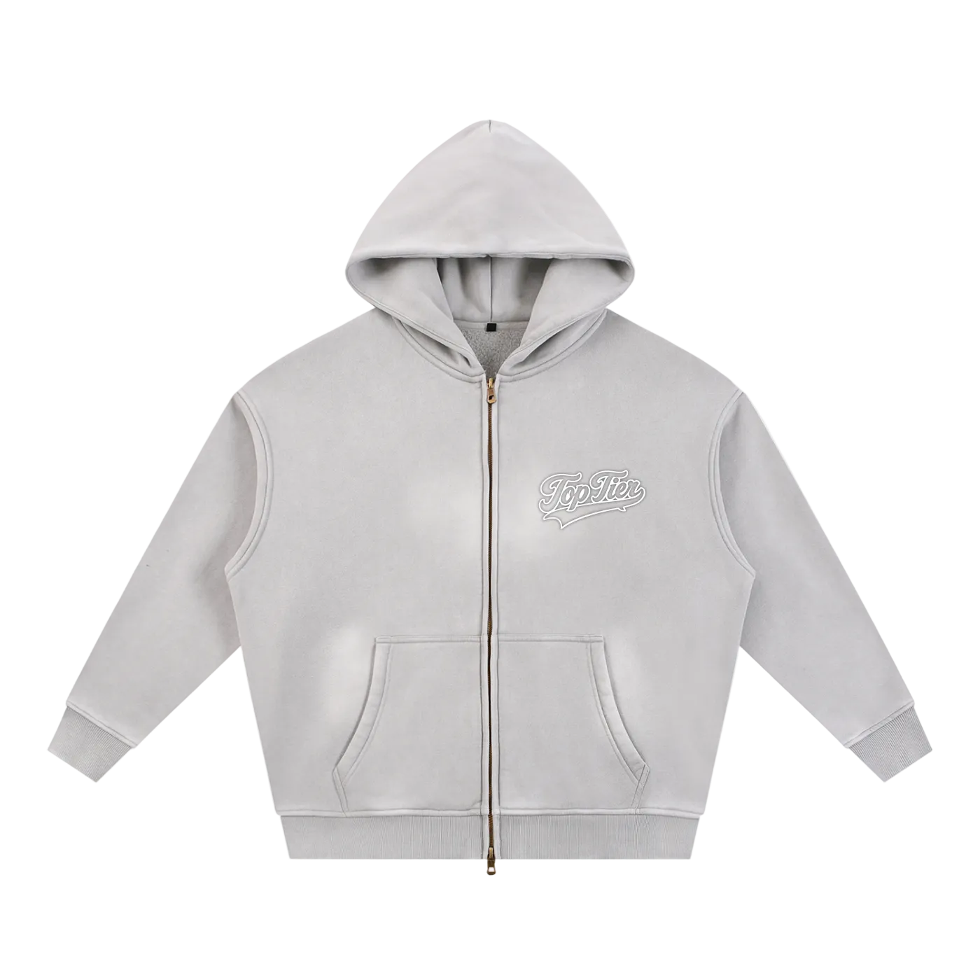 Varsity Script Sunfade Boxy Zip-Up Hoodie