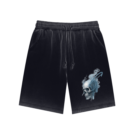 Smoking Skull "TT" Reverse Dyed Sweatshorts