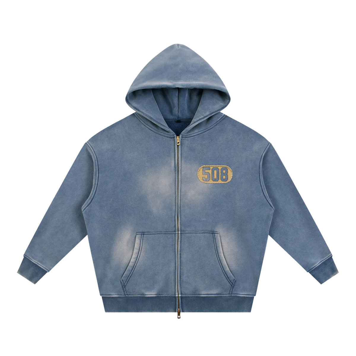 508 Sunfade Zipper Boxy Hoodie