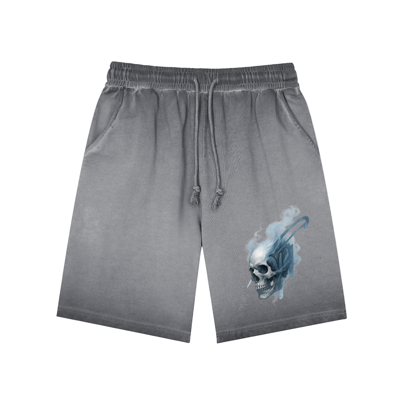 Smoking Skull "TT" Reverse Dyed Sweatshorts