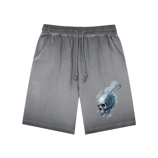 Smoking Skull "TT" Reverse Dyed Sweatshorts
