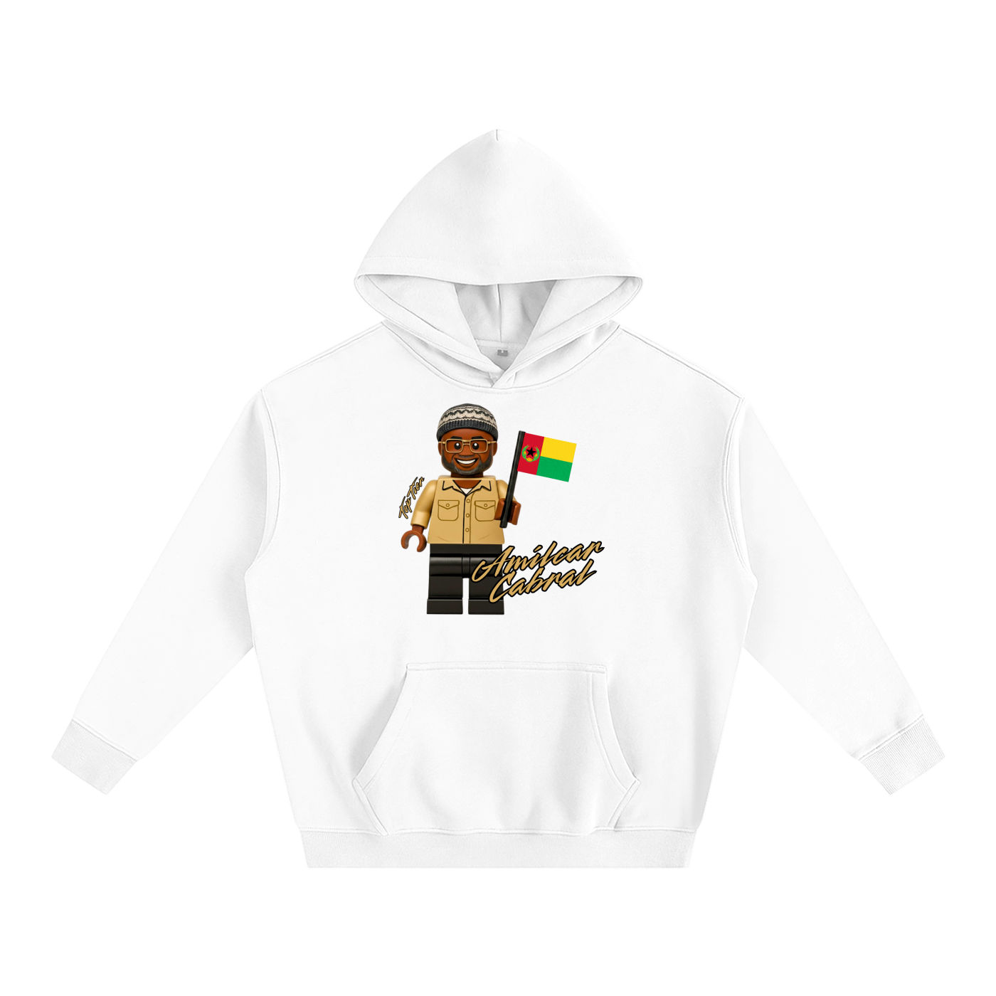 Sudadera con capucha pesada de Lego Amilcar Cabral (color)