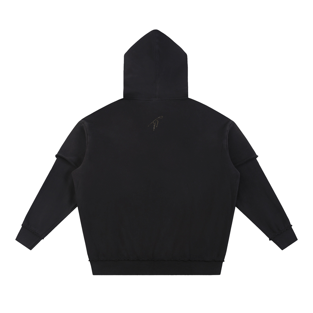 Sudadera negra de doble capa de Metal Academy